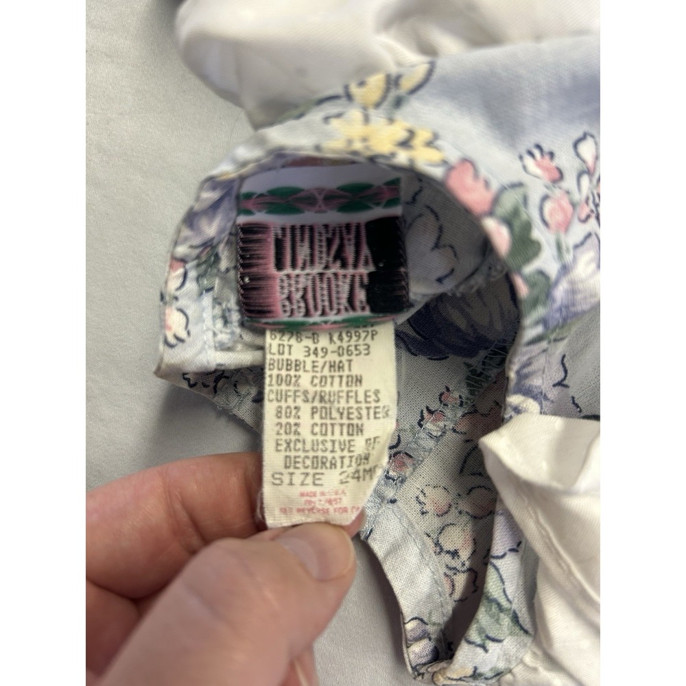 Vintage Brooke Lyndsay Baby Romper Jumper And Hat Size 24 Months VTG - Picture 3 of 9